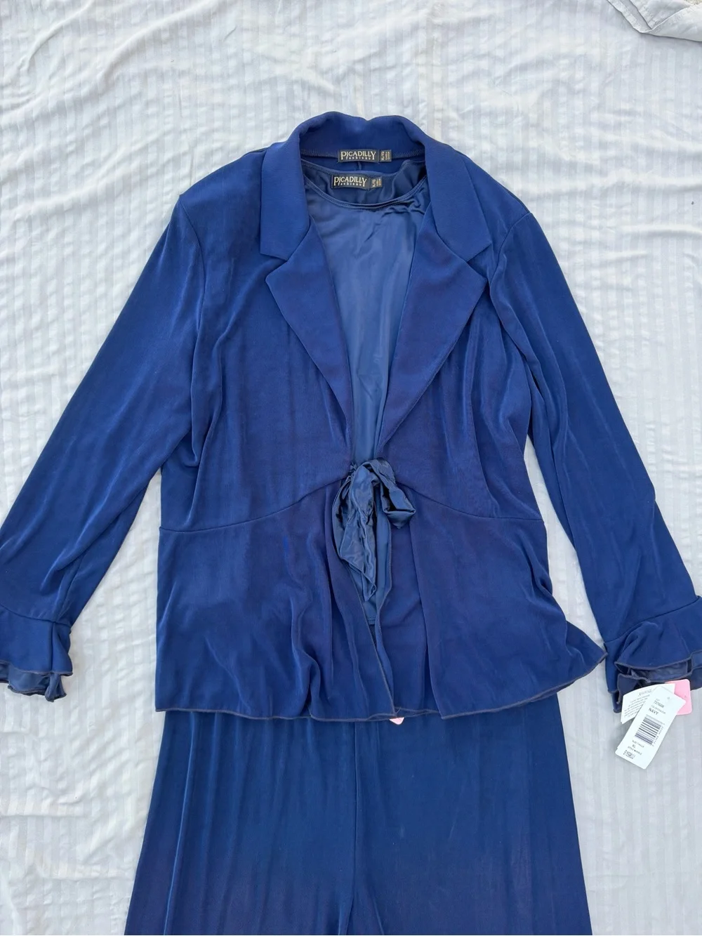 Vintage Women's Navy Two-Piece Lounge Set Picca Dilly XL